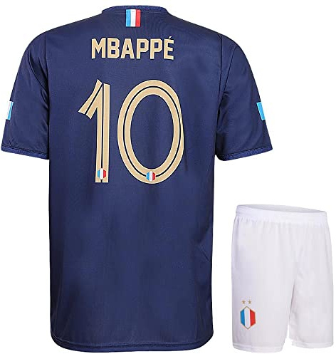 Frankreich Fußball Trikot Set Mbappe Heim - 2024-2026 - Kinder und Erwachsene - Jungen - Sportsachen - Geschenk - Sport t Shirt - Sportbekleidung - Größe L
