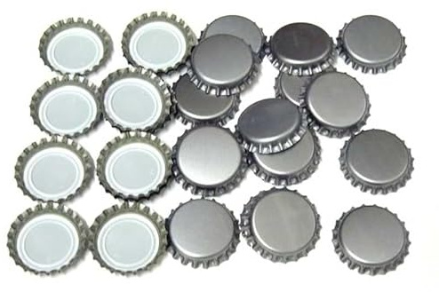 Kronkorken 26mm 1000 Stück silber Zubehör Bier Brauen Bierflaschen verschließen Hobbybrauer (silber, 1000)