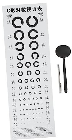 Mobestech C-typ Visuelle Augenuntersuchungstafel Mit Teleskopischem Zeigestab Und Okkluder Für Präzisen Sehtest Im Krankenhaus Und Praxisgebrauch Standardgröße Wandmontierbar