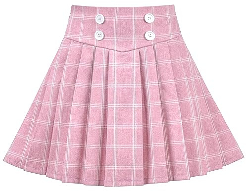 Mädchen Rock Beige Gefaltet Krawatte Zurück Schule Uniform Gr. 110-158