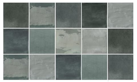 Ulticool Stickers autocollants étanches – Gris Bleu Anthracite – 15 x 15 cm – Lot de 15 autocollants pour carrelage autoadhésifs en film – Rebord pour mur de salle de bain – Mur de cuisine