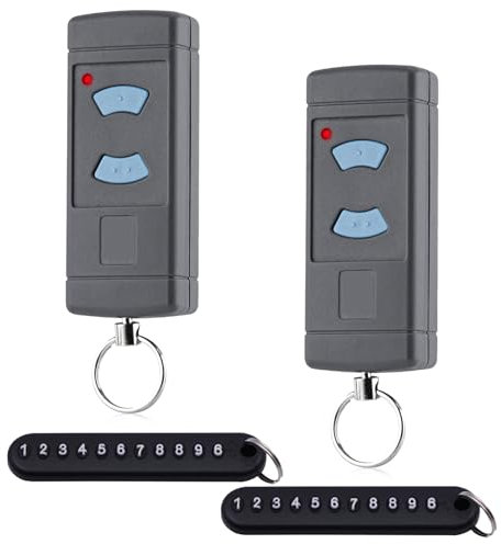 2 Stück Garagentor Fernbedienung Universal Garagentoröffner Fernbedienung Fernbedienung Garagentor Kompatibel mit Hörmann Grautaster 40,685 MHz HSE2-40 HS4-40 mit Parknummernschild