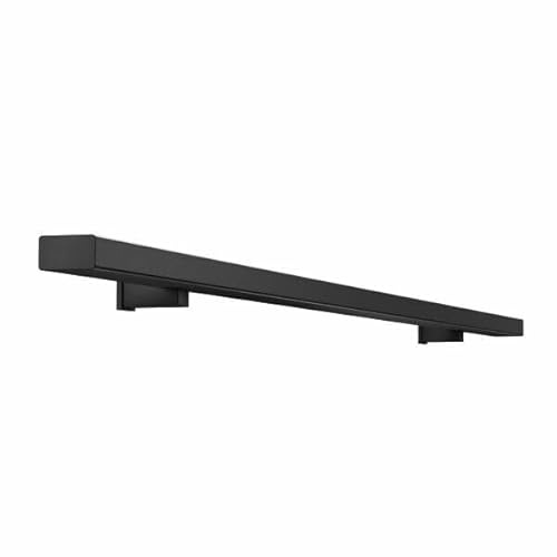 Sellon24® Wandhandlauf Handlauf Stahl RAL Treppen Pulverbeschichtet Schwarz Anthrazit Weiß eckig Halterung Wand matt Geländer Feinstruktur weiss black LOFT Sicherung SLIM (RAL 7016 ANTHRAZIT, 150 cm)