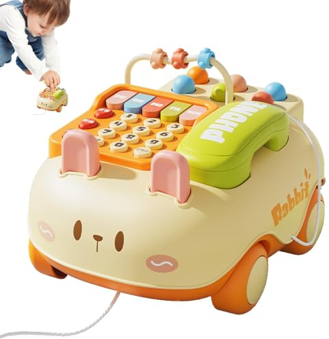 Tuxxjzm Téléphone de Chat rétro - Smartphone de Ligne Fixe simulé de Bande dessinée Faux téléphone - Jouets de Voiture à Jouets pour la première éducation pour Les Jeunes