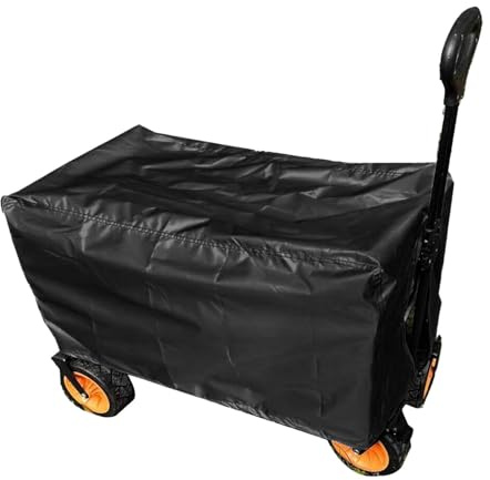 Genikeer Garden Wagons Cover | Folding Wagons Trolley Cart Rain Cover | Garden Trolley Covers Waterproof | Foldable Wagons Rain Cover For Picnic Cart, Camping Cart, Folding Trolley Cart, Only Cover