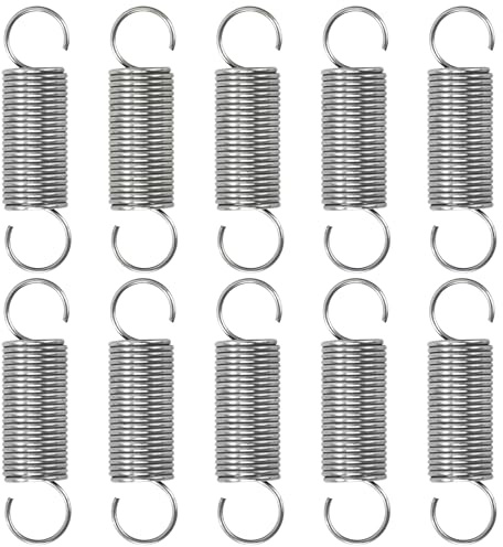 GUNGY Zugfedern mit Haken Edelstahl Zugfeder Spannfeder 30mm Außendurchmesser 8mm Drahtdurchmesser 0,7 mm Maximale Zugkraft 0,87kg 0,7x8x30mm 10 Stück