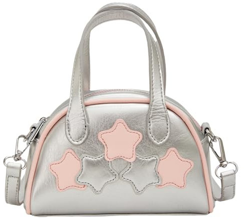 Greabuy Handtaschen für Damen, Schultertaschen für Mädchen, Damen, Umhängetasche, Trend-Umhängetasche, Kuriertasche, PU-Leder, Handtasche, exquisite Bowling-Tasche, Einkaufstasche, Dating-Tasche,