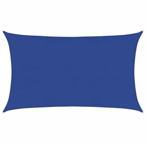 vidaXL Toldo de Vela Rectangular HDPE Azul 160 g/m² 5x8 m, Vela de Sombra de Sol, Vela de Sombra, toldo de Patio, Vela de Sombra Solar, Vela de jardín