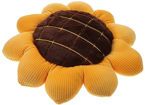 DONFAMDS Kissen Kissen für Dekorativ Sitzplätze Couch Office Chair Cushion Office Chair mat Bedroom Decoration bodenplane Sonnenblumenmatte Sofakissen Künstliches Kaninchenfell Yellow