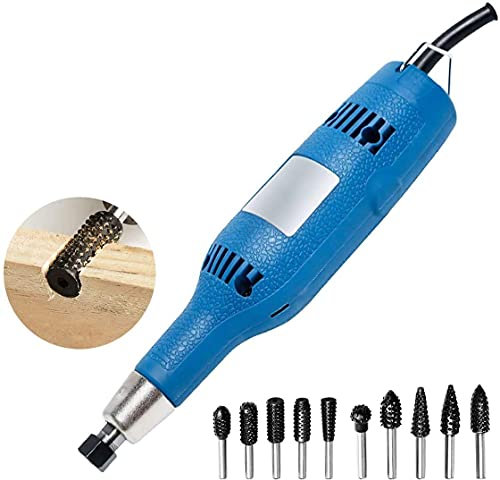 Ciseau à Bois électrique 240 W avec Fraises rotatives 1/4 6 mm pour Le Bricolage du Bois 220 V