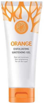 Gel Sbiancante Esfoliante Arancione | Detergente Scrub Facciale Idratante per una Carnagione Liscia e Delicatamente Massaggia