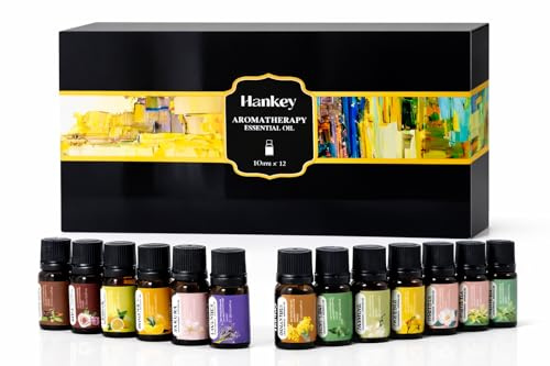 12 Pack Fragrance Essential Oils Set, 10ml Essential Oils Applicable to Humidifiers, Air Purifier, Diffuser, Candles, Dryer Balls, Hotel, Candle, Aromatherapy Oils for Relaxation, Sleep & Mood