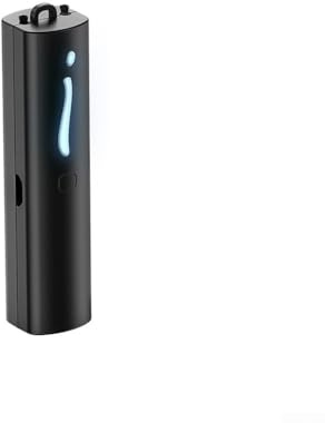 Purificador de aire portátil, purificador de aire de cuello recargable por USB, generador portátil de iones negativos para deportes al aire libre, fiestas, viajes, oficina (negro)