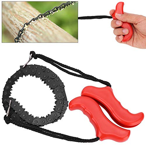 ZJchao Scie à Corde, Scie à Arbre avec Poignée en Paracord, Tronçonneuse de Poche, à Main pour Couper le Bois pour le Camping Randonnée de Randonnée de