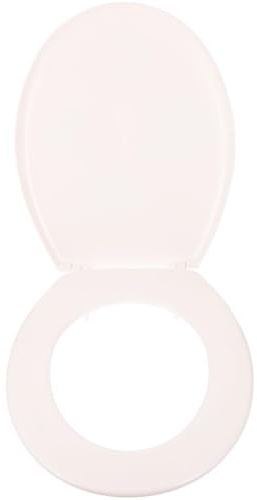 Generico Sedile del Water in Plastica 18 Pollici Copriwater Spesso e Resistente Coperchio per Bagno Fissaggio Stabile e Superficie Liscia Facile da Pulire