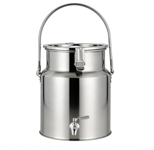bidon 5l alimentaire avec robinet inox,bidon a lait ancien Transport Lait Ferme De Baratte,15Liters