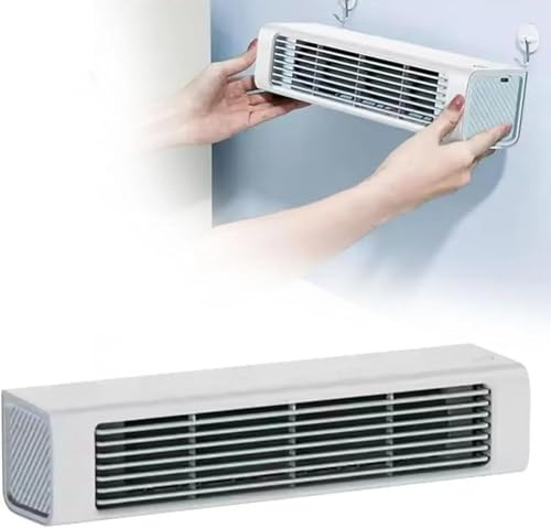 Ventilateur de climatisation portable sans fil - Ventilateur de refroidissement mural avec 3 réglages de vitesse pour la chambre, le bureau, la maison et la voiture, refroidissement instantané en 10 s