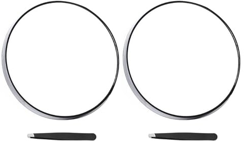 Jnchdghwa 2piezas Espejo de Aumento con Ventosa, Compacto y Duradero, para Maquillaje de Viaje, para Depilar las Cejas y Eliminar Puntos Negros, 20 Aumentos