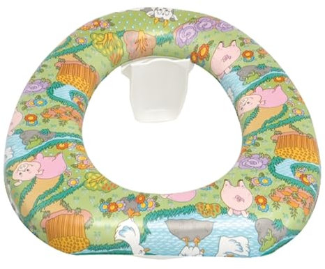 WENKO WC-Sitz Baby-Soft, Toilettenaufsatz für Kinder, gepolsterter und luftgefederter Ring zur Auflage auf Allen handelsüblichen WC-Sitzen, Maße Außenring: 28,5 x 6,3 x 30,5, mit Motiv, Mehrfarbig