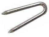 Chiodi Cambrette a U a doppia punta in ferro lucido cf. 1 Kg. (Misura n° 18x40 mm.)