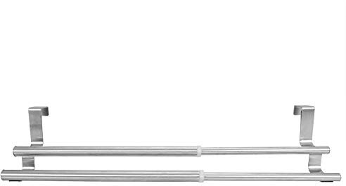 Liukouu Rutschfester, langlebiger und langlebiger Handtuchhalter, Handtuchhalter, Doppel-/Einzelstange, ausziehbare Badetuchstange, Arbeitszimmer für Küche (40 cm ausziehbare Doppelstange)