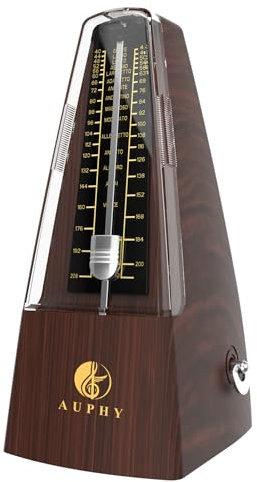 AUPHY Universal Mechanisches Metronom mit Akzentglocke, genauer Takt, klassisches Aussehen, geeignet für Klavier, Gitarre, Schlagzeug, Saxophon usw