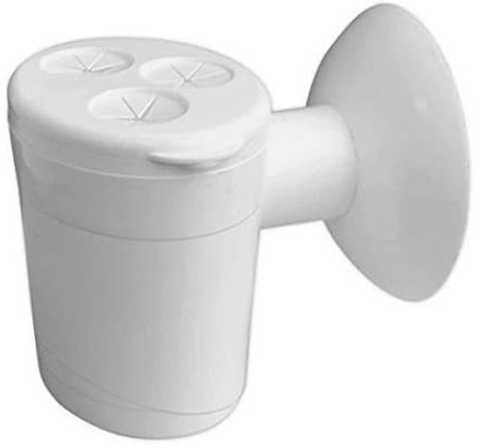 KNM TRADE Trichter Siphon Kondensat Tropfsiphon Weiß DN32 | Polypropylen, Heizung und Lagerung, Trockensiphon mit Kugel, 3-Anschlussoptionen, kompakte Installationen
