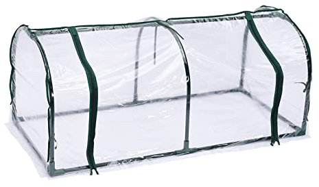 HELTER Mini Garten Gewächshaus, Pflanze Gewächshaus Abdeckung, 120x60x50cm Outdoor Mini Garten Gewächshaus mit Reißverschlussöffnungen, tragbares Hot House