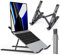 ivoler Soporte Portátil Mesa 6 Ángulos Ajustables, Aleación de Aluminio, Soporte Ordenador Portatil Ventilado Plegable para 10-15.6”Macbook, DELL, Chrome, Otros Portátiles y Tableta - Negro