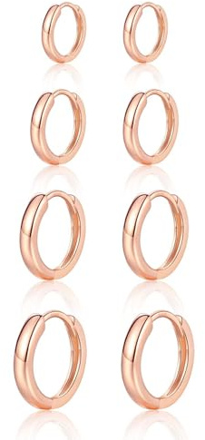 MASOP Ohrringe Silber,Creolen Silber 925 Stecker 8/10/12mm Damen Frauen Mädchen Herren