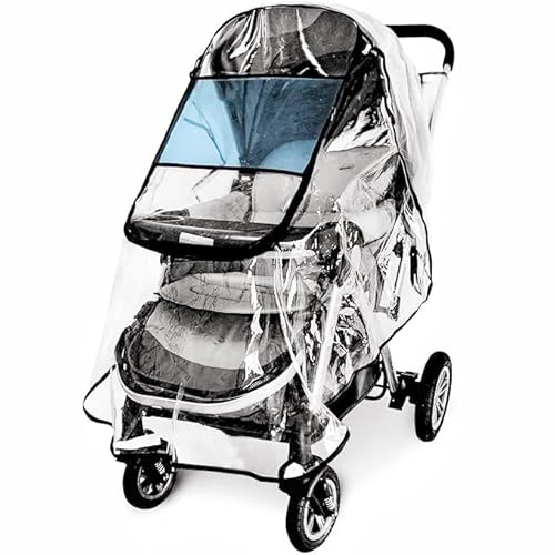 Stroller Rain Cover, Universal Stroller Weather Shield Windproof Waterproof for Baby Travel Protection from Sun Dust Snow