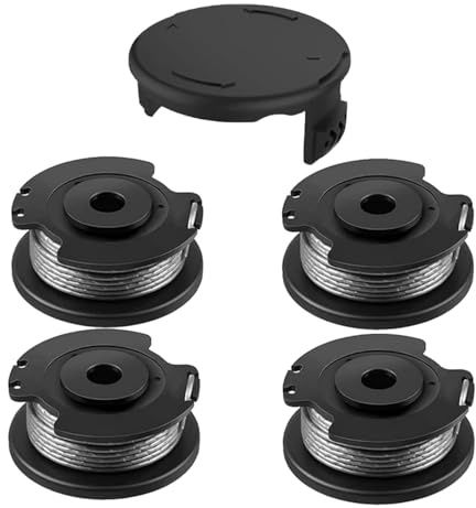 Bobina per Decespugliatore,Compatibile con Bosch EasyGrassCut EasyGrassCut 23, EasyGrassCut 26, EasyGrassCut 18, 18-230, 18-260, 18-26(4Bobine Tagliaerba,1Copertura Bobina) per Tagliabordi