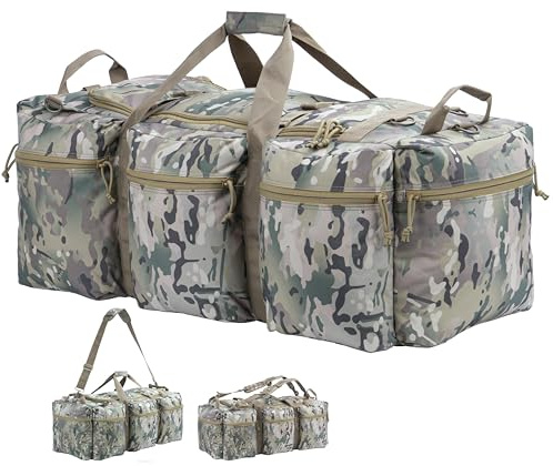 Backferry Große Militärische Reisetasche Seesack Army Stil Taktische und Sportausrüstungs-Ausrüstungstasche mit Militär-/Armee-Stil Rucksack Herren Schultergurte 100L