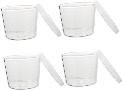 DECHOUS Glasbecher Kaffeetasse Milchbecher Getränkebecher Wasserbecher Transparent Große Öffnung