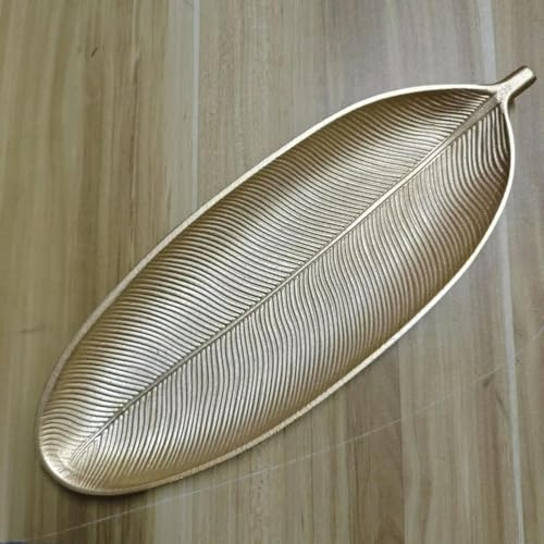 KKRANG Bandeja Decorativa de Madera con Forma de Hoja Antigua, para Llaves, Cuenco de Cristal, Vela, joyero, 1 Unidad