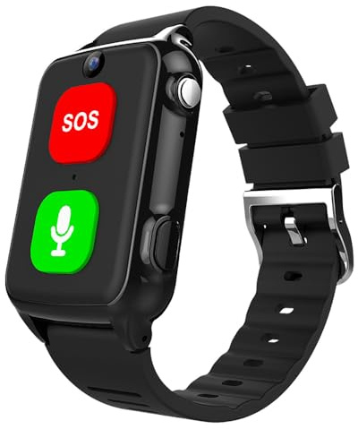 Orologio GPS con fotocamera, impermeabile, videochiamata 4G, cardiofrequenzimetro, soccorso SOS, promemoria di caduta per demenza, Alzheimer, pazienti autistici