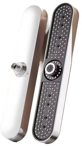 PEVAVFZMMY Soffione doccia da soffitto for pannello super grande 48 cm, 3 modalità di regolazione, set soffione ad alta pressione 19 pollici Soffione doccia(Silver Top Shower)