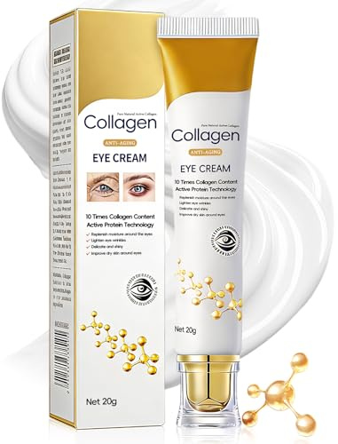 20g Crème Anti-Rides Yeux, Crème Yeux Anti-Âge, Soin Contour des yeux, effet repulpant et hydratant pour une peau ferme et lisse, action liftante et repulpante, regard rajeuni et lumineux