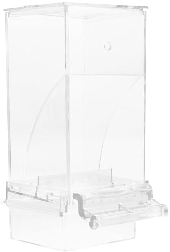 Kichvoe Automatic Bird Feeder for Parrots and Pet Birds Spill-Proof Food Dispenser with Anti-Scatter Design Indoor Foraging Feeder for Cage Use