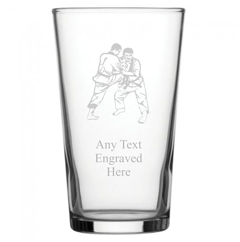 Pint Glass [Custom] Engraved Judo PG200 in Silk Lined Gift Box