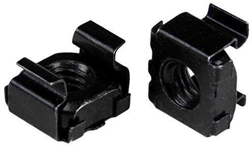 StarTech.com Écrou cage M5 - Pack de 100 - Écrous cage M5 de montage pour rack et armoire serveur - Noir (CABCAGENUT2B)
