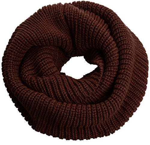 Neosan – grueso acanalado Knit invierno infinity Circle Loop bufanda - Marrón -