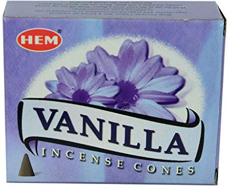 HEM Vanille-Räucherkegel, 10 Kegel, 12 Packungen