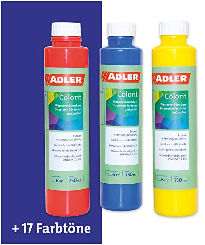 ADLER Colorit-AF 504 Wandfarbe Abtönfarbe 250ml Blau Volltonfarbe