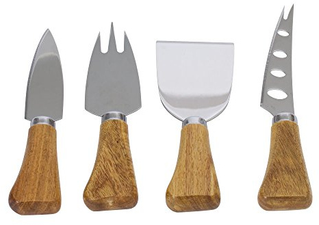 Table Passion - Coffret service fromage 4 couverts de service bois et inox