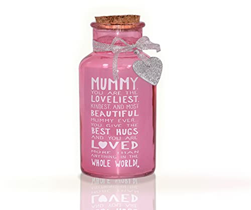 Messages Of Love Light Up Jar Mummy | Birthday Unisex | Home Décor | 2 x AA