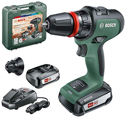 Bosch Home and Garden Akku Schlagbohrschrauber AdvancedImpact 18 (2x2,5 Ah Akkus, 18 V, HMI, im Koffer), Design 2019 | Pale Green, 06039B5101