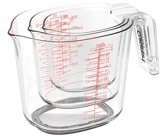 Cuisinart Nesting Liquid Measuring Cups, Clear, 3-Piece, CTG-00-3MC