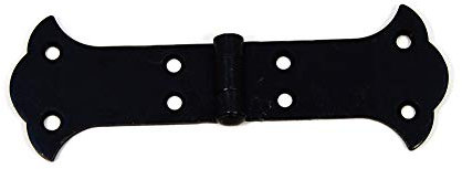 4 Stücke 135x47mm Scharniere Alte Beschläge im restaurierungsshop Tür Veraltete Vintage Schabby Möbelband symmetrisch Schwarz Eisenscharniere Schrankscharniere Antik