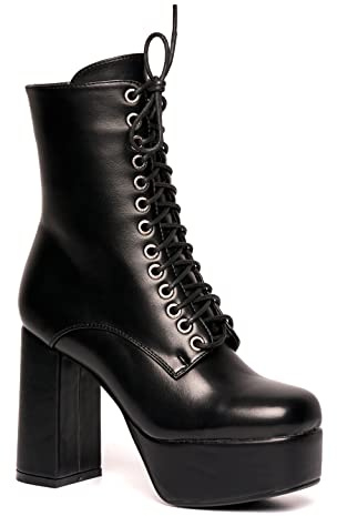 LAMODA - Own It plattform ankelbåtar, EU 40, Svart PU, 40 EU